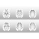 Набір Яєць-мастурбаторів Tenga Clicker 6 шт. Різні кольори 6,7*5,2 см