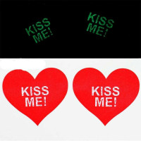 Вінілові наклейки на соски Kiss Me! що світяться, Садо-мазо
