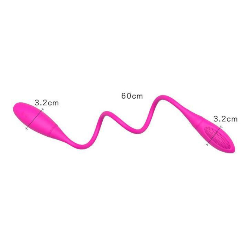 Гнучкий подвійний вібратор Baile Pretty Love Snaky Vibe USB