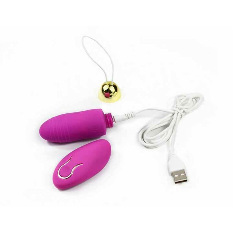 Виброяйцо с ДУ USB Голубое