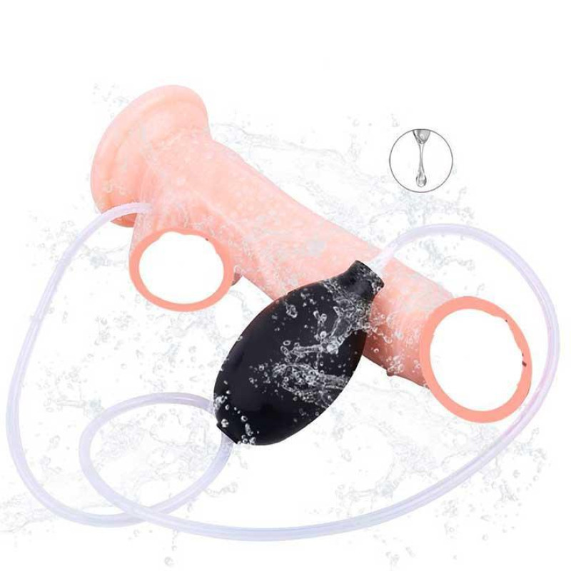 Фалоімітатор із сім'явиверженням Squirt Extreme Dildo - 20*3,5 см - Тілесний
