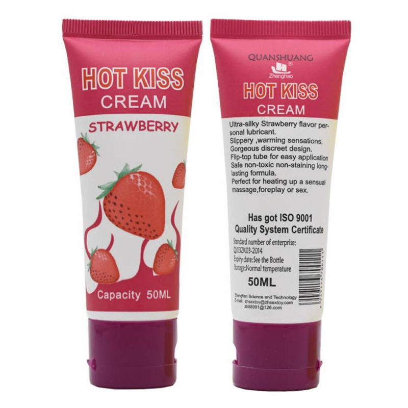 Интимный лубрикант Hot Kiss Клубника на водной основе 50 мл