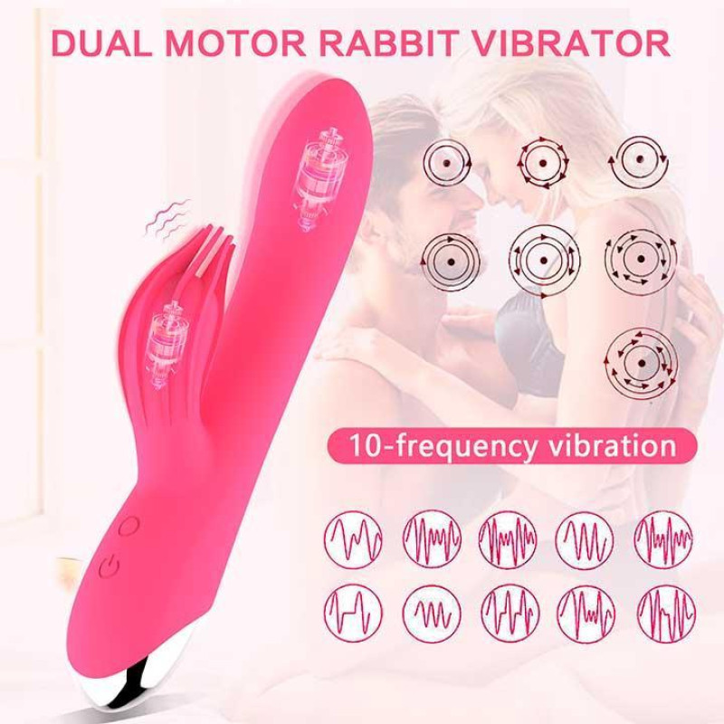 Вибратор кролик Mr. Rabbit для точки G и клитора, фуксия