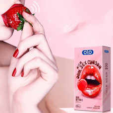 Презервативы OLO Ultrathin Oral Sex Ультратонкие Клубника 10 шт
