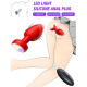 Анальна пробка Light Anal Plug світиться вібро Д/У 3,5*9 см червона