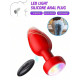 Анальна пробка Light Anal Plug світиться вібро Д/У 3,5*9 см червона
