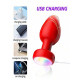 Анальна пробка Light Anal Plug що світиться з вібрацією та Д/У 3,5*9 см зелена