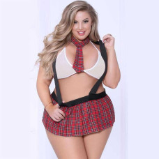 Эротический ролевой костюм школьницы, размер XL-XXL