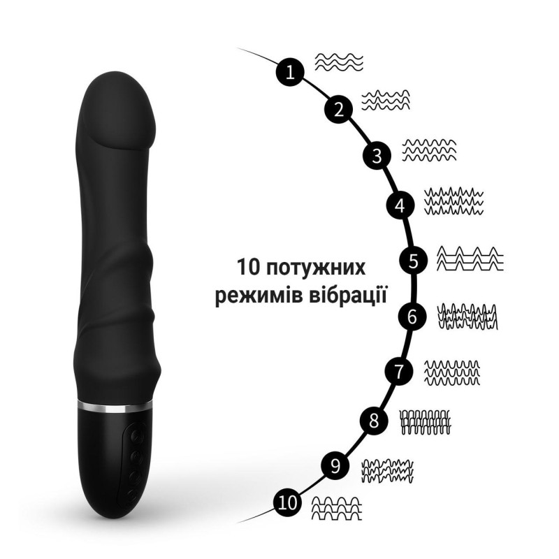 Вібратор силіконовий Реалістичний водонепроникний 23.5 см Червоний