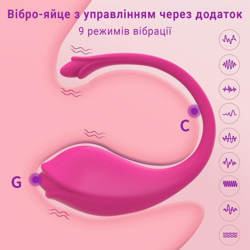 Силіконовий Смарт Вібратор Міні для Точки G та Клітора, Керування Додатком, Рожевий