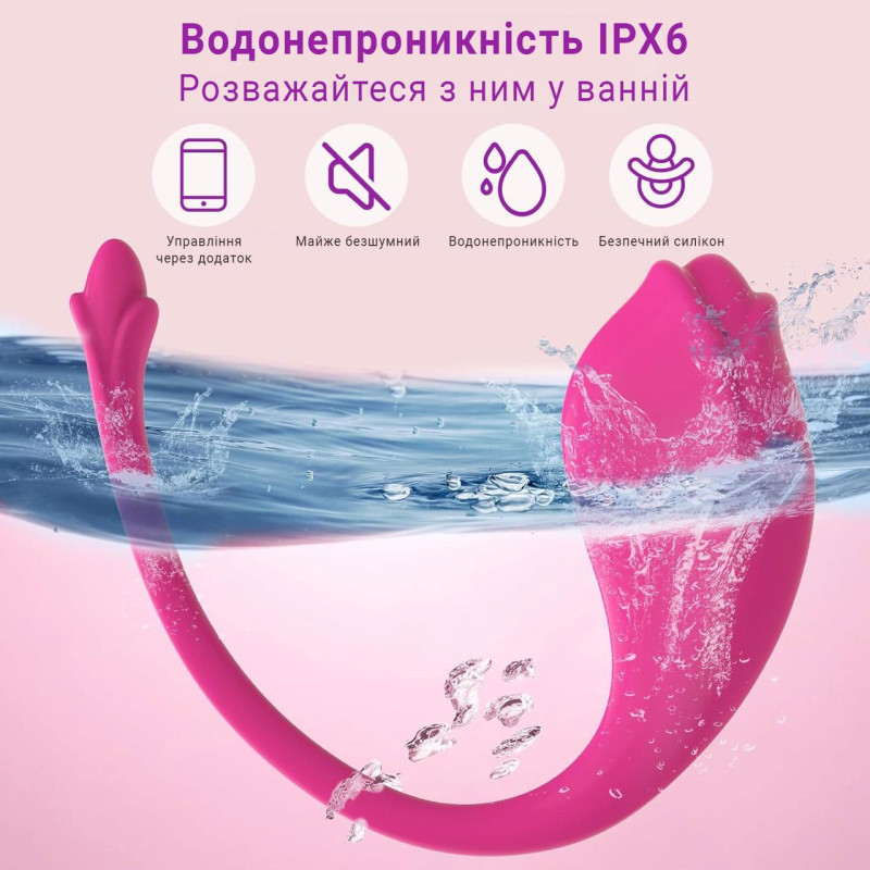 Силіконовий Смарт Вібратор Міні для Точки G та Клітора, Керування Додатком, Рожевий