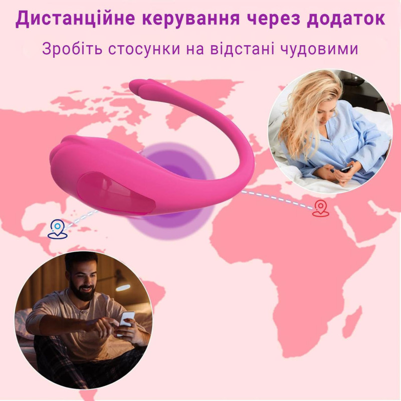Силіконовий Смарт Вібратор Міні для Точки G та Клітора, Керування Додатком, Рожевий