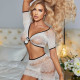 Комплект еротичної білизни Alluring Crochet Knit XS/S/M/L Білий