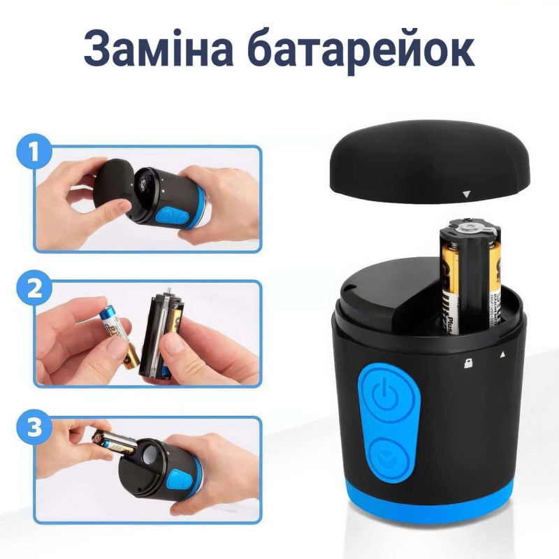 Помпа для збільшення члена електронна вакуумна BIGMAN Automatic 23 см Чорно-синя