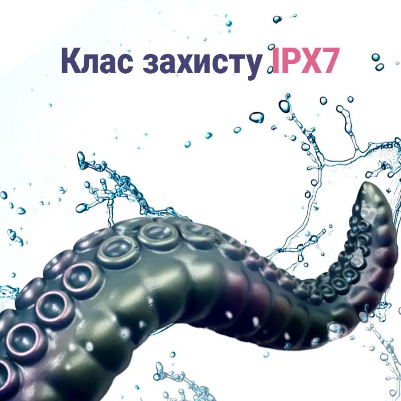 Анально-вагінальний вібратор G-стимулятор тентакль (щупальця хентай) Yunman Tentacle силіконовий 24 см Чорний
