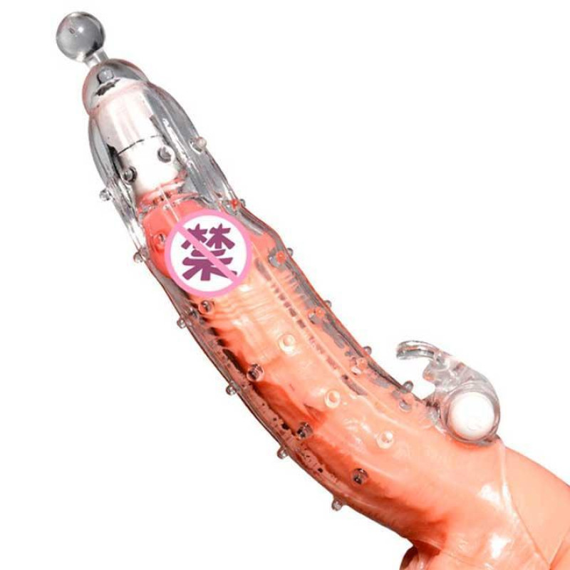 Насадка для увеличения пениса вибрационная Crystal Skin Penishulle Vibro Прозрачная