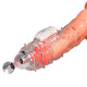 Насадка для увеличения пениса с вибрацией Crystal Skin Penishulle Vibro, синяя, 18,5 см