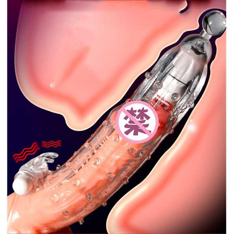 Насадка для збільшення пеніса Crystal Skin Penishulle Vibro з вібрацією