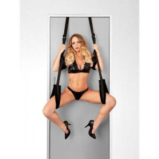 Дверна секс-гойдалка Tentation Door Straps, Чорна, для БДСМ-ігор