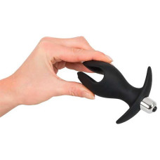 Анальная пробка-расширитель Black Velvets Vibrating Anchor Plug L, мягкая с вибрацией