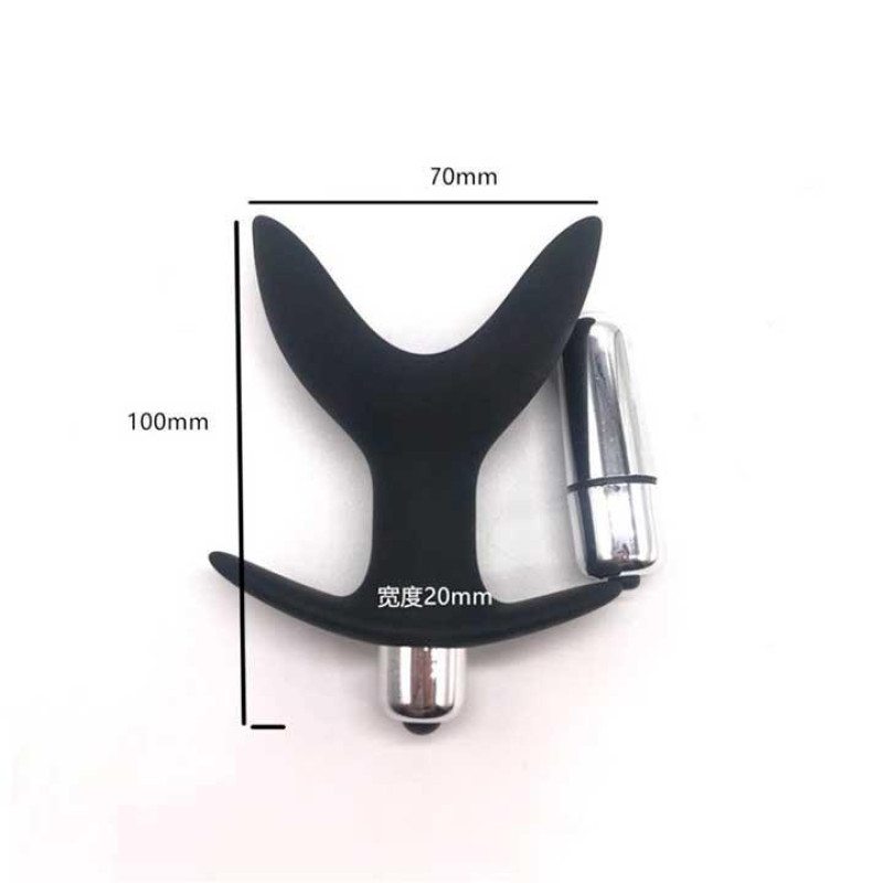 Анальная пробка-расширитель Black Velvets Vibrating Anchor Plug L, мягкая с вибрацией
