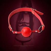 Шариковый БДСМ кляп Mouth ball Красный