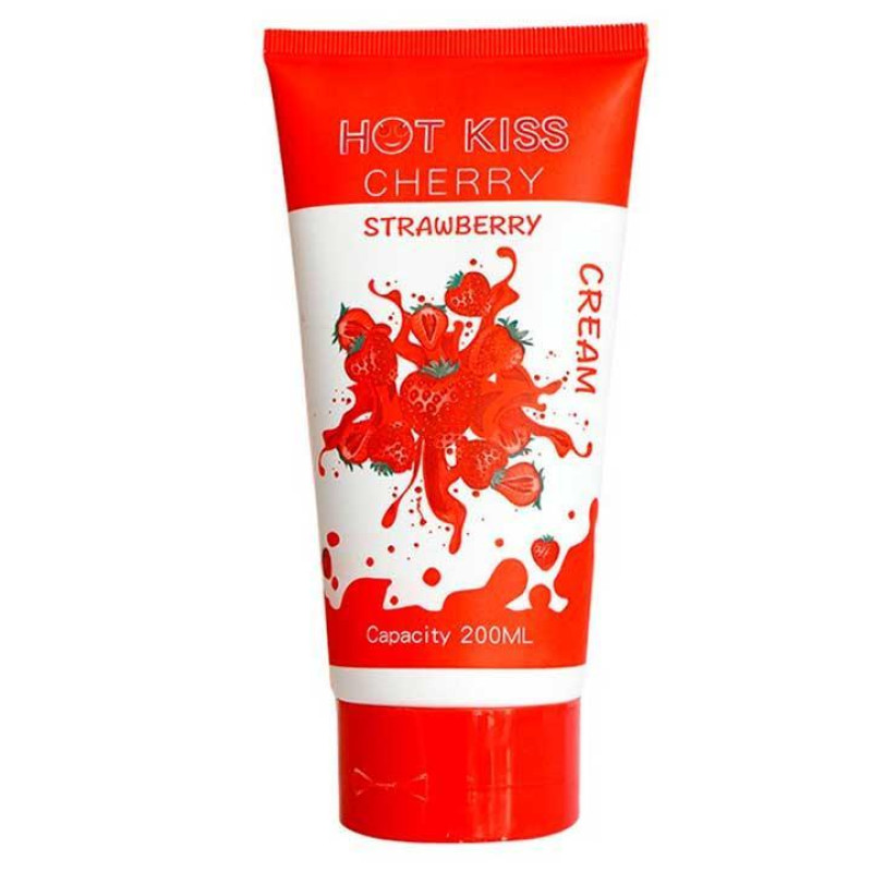 Лубрикант на водной основе Hot Kiss Клубника 200 мл