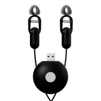 Затискачі для сосків GALAKUin вібраційні USB 10 режимів Чорні