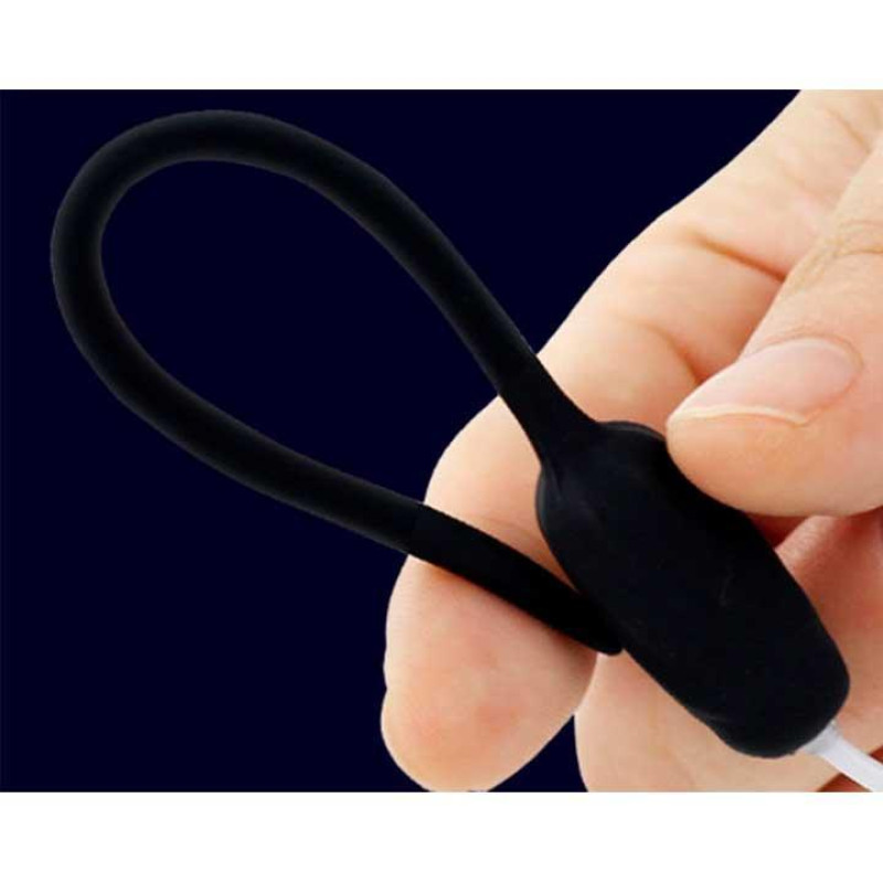Уретральный катетер Galaku с 20 режимами вибрации, USB, черный