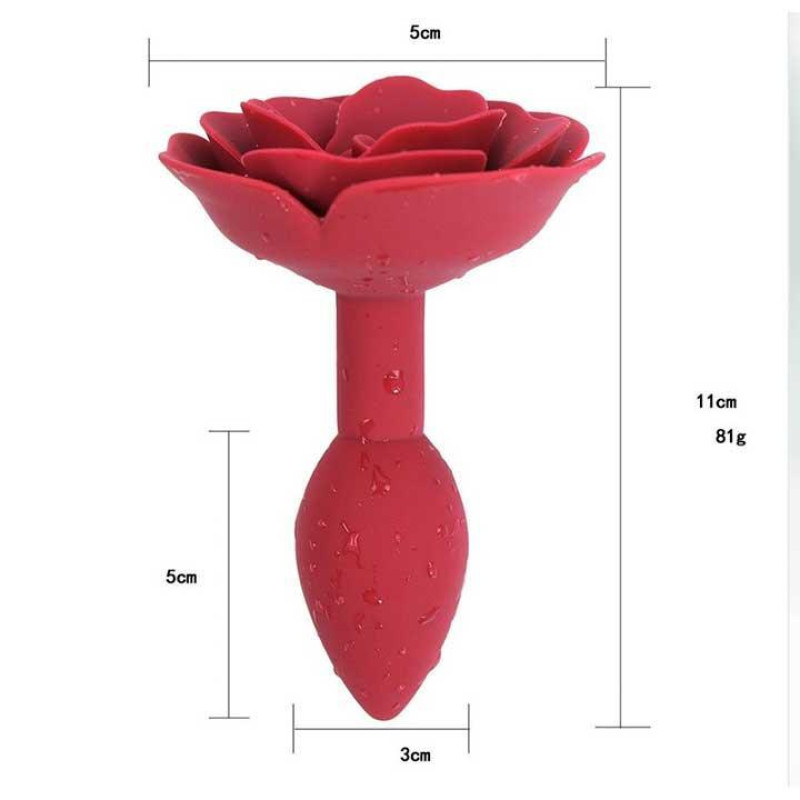 Анальна пробка SILICON ROSE, Чорний, 11*3 см