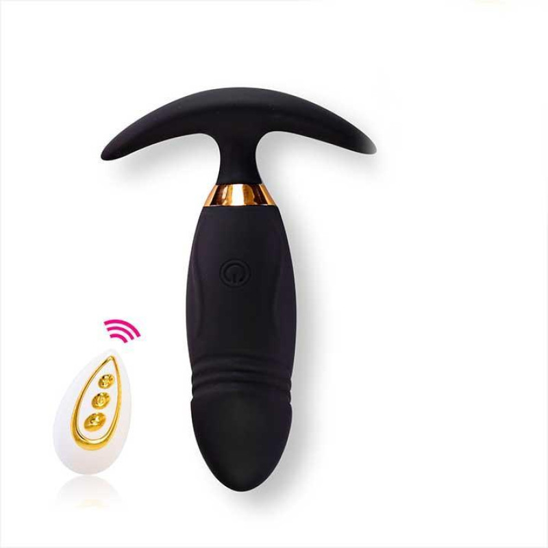 Анальна пробка з голівкою Svakom Primo Wine з вібрацією та Д/У USB, Рожева, 10*2,8 см