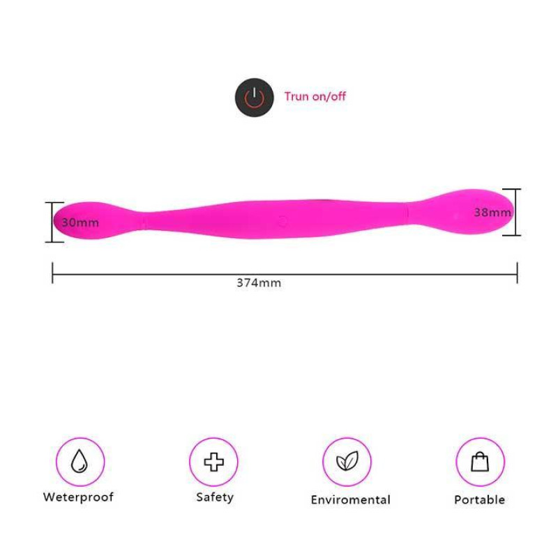 Двосторонній гнучкий вібратор Toy Joy Infinity Double Dildo Рожевий