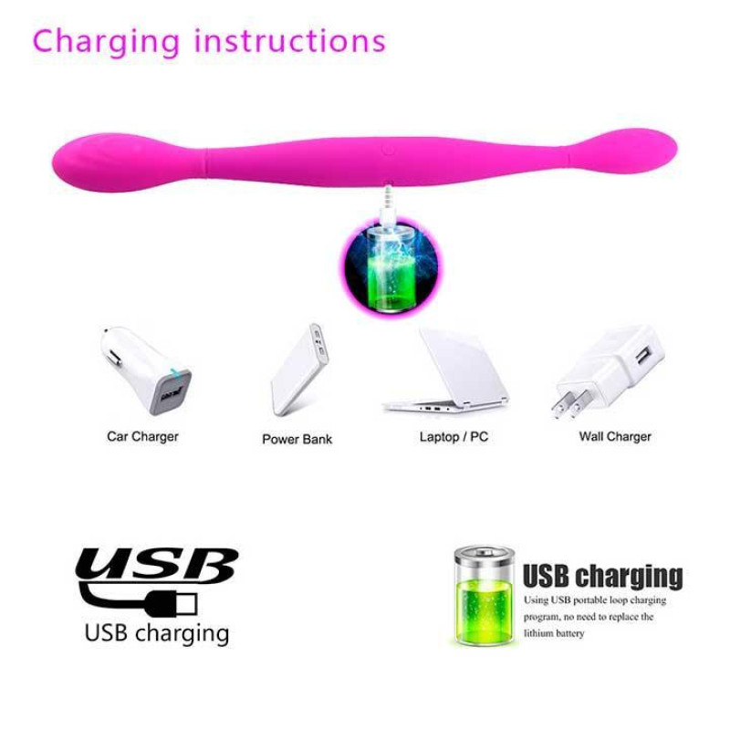 Двосторонній гнучкий вібратор Toy Joy Infinity Double Dildo Рожевий
