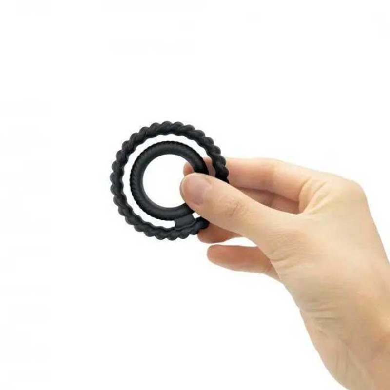 Ерекційне кільце подвійне Dorcel DUAL RING Чорне