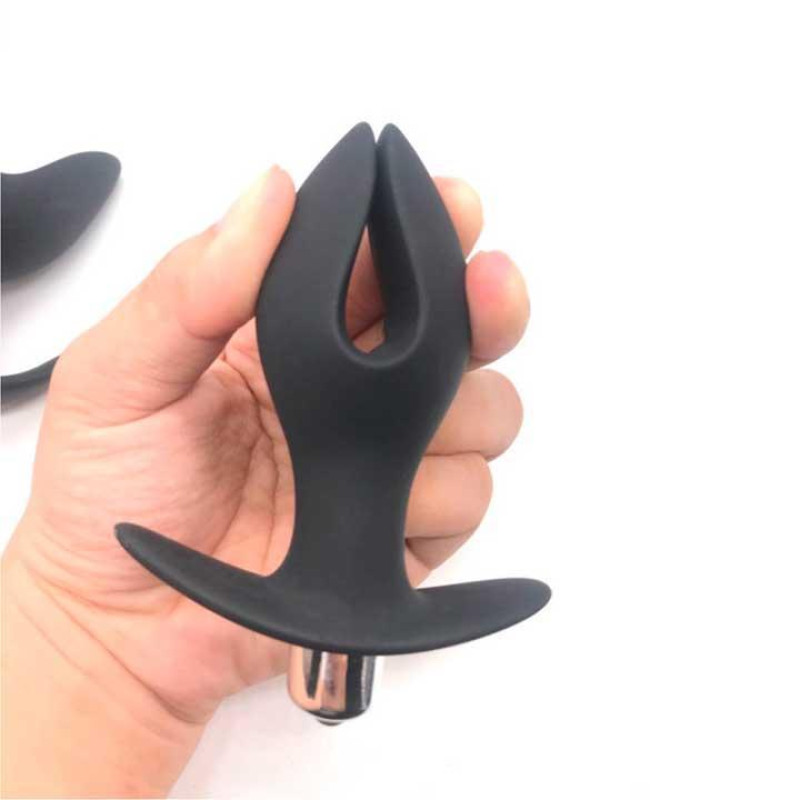 Анальна пробка-розширювач Black Velvets Vibrating Anchor Plug XL з вібрацією 12,2*9,3 см