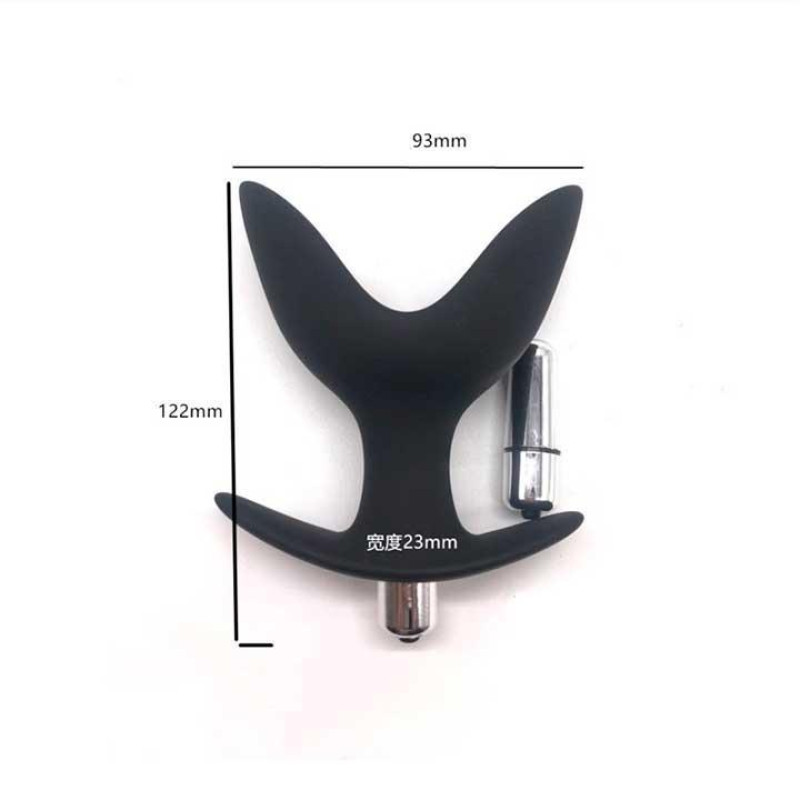 Анальна пробка-розширювач Black Velvets Vibrating Anchor Plug XL з вібрацією 12,2*9,3 см