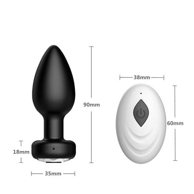Анальна пробка Magic Motion Equinox USB з Д/У Чорна 9*3,5 см