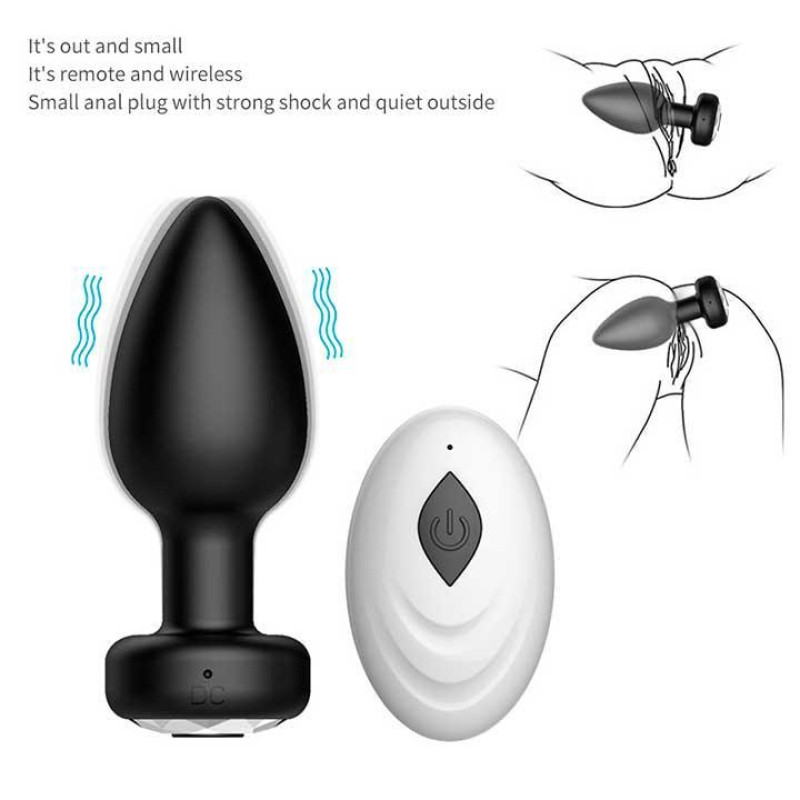 Анальна пробка Magic Motion Equinox USB з Д/У Чорна 9*3,5 см