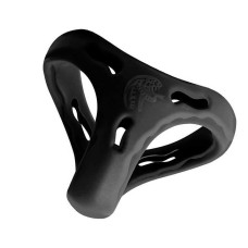 Тройное эрекционное кольцо Love To Love Flux Ring на пенис и мошонку, Черный