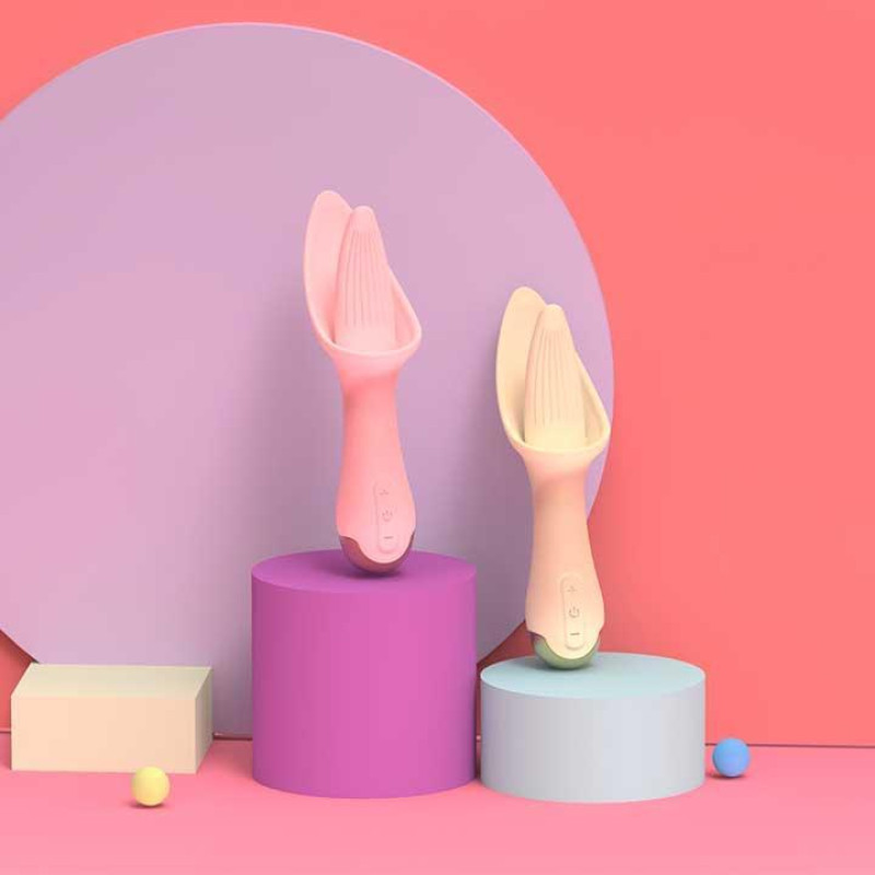 Вибратор лизун Flower Tongue USB Светло-розовый