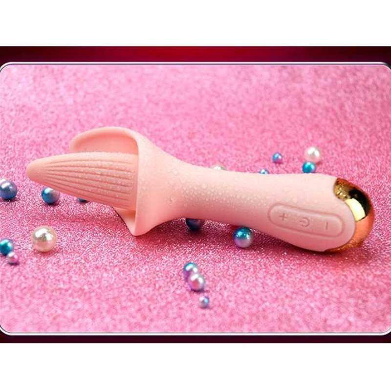 Вибратор лизун Flower Tongue USB Светло-розовый