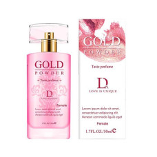 Інтимні парфуми жіночі Gold Powder з феромонами, перламутром, 50 мл, Рожеві