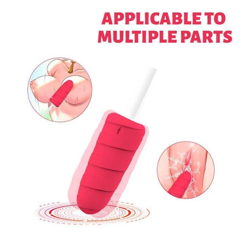 Вибратор Popsicle Мороженое 10X USB Розовый