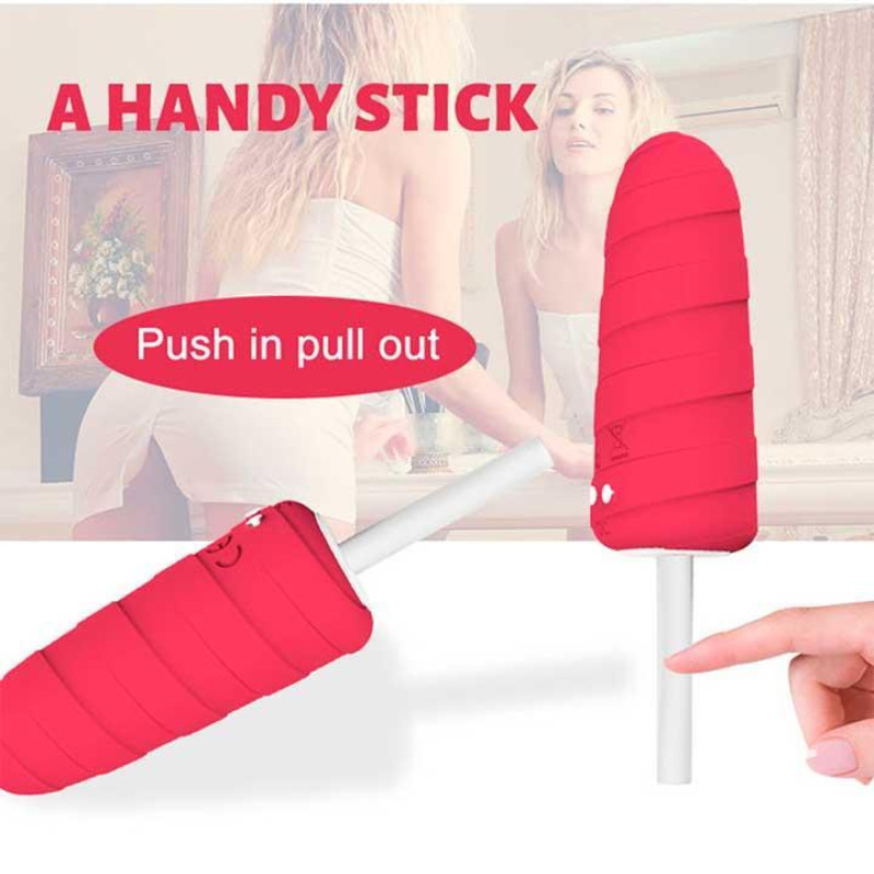 Вибратор Popsicle Мороженое 10X USB Розовый