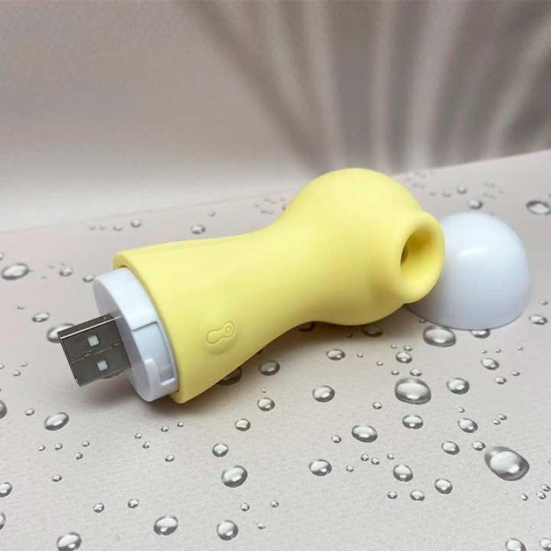 Кліторальний вакуумний вібратор (Вуманайзер) Wo-sex Lilo USB Лимонний