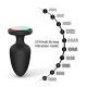 Анальна пробка світна вібраційна силіконова 10X Light Up Rechargeable Anal Plug 9,8*4,4 см