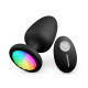 Анальна пробка світна вібраційна силіконова 10X Light Up Rechargeable Anal Plug 9,8*4,4 см