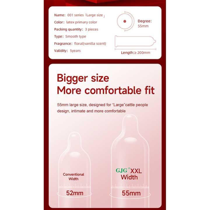 Презервативи GJG XXL Extra large - 3шт