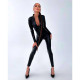 Латексный комбинезон Черный S/M Эротическое бельё