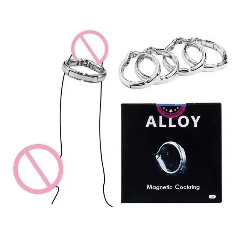 Ерекційне магнітне кільце Alloy, сріблясте